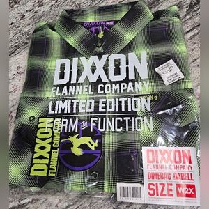 DIXXON Dimebag Darrel Limited Edition Green and Black Plaid Shirt